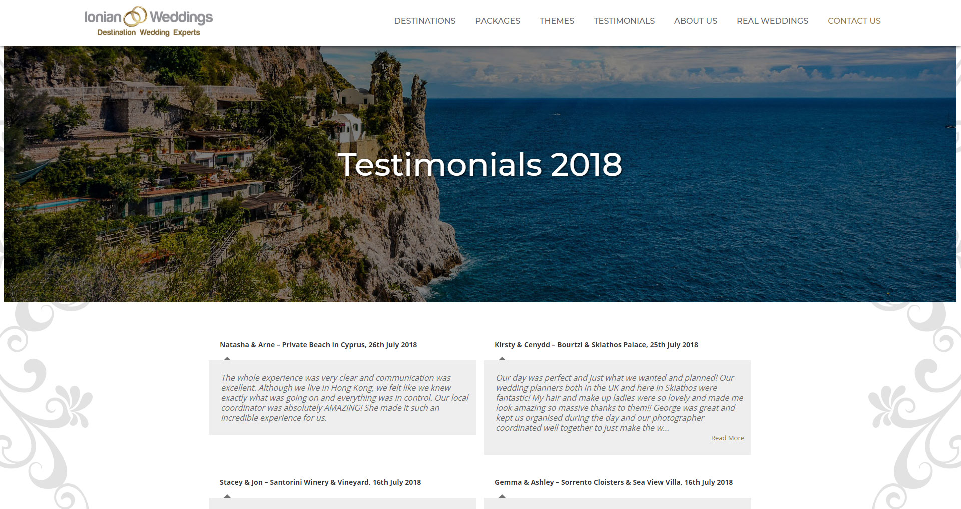Ionian Testimonials Page